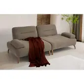 AEA Stilvoller Brauner Dreisitzer Wohnzimmer Polstercouchen 3-Sitzer
