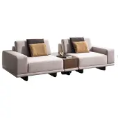 AEA Beige Polstercouch Designer Wohnzimmer 3-Sitzer Stoffsofas Möbel