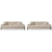 Xl Moebel Gmbh Beige Wohnzimmer Garnitur Polstercouchen Designer 3-Sitzer Sofas