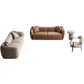 Xl Moebel Gmbh Luxuriöses Sofa-Set mit modernem Sessel und stilvollem Tisch