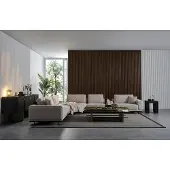 AEA Beiges Ecksofa L-Form, 9-teilig, Modern, Mit Kissen, Couchtische