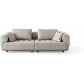 AEA Sofa Modern Grau Bequem Couch Polstersofa Dreisitzer Wohnzimmer