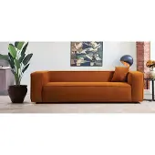 AEA Eleganter Oranger 3-Sitzer Hochwertiges Polstersofa Elegante Couch