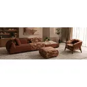 AEA 3 Sitzer Sofa Sessel Pouff Kaffeetisch Wohnzimmer Stil Modern praktisch