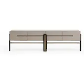 AEA Meuble TV moderne, style basse, en bois beige, pour salon