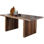 MASSIVMOEBEL24.DE MASSIVMOEBEL24 | Table à manger 200x100 Palissandre laqué Noisette DUKE #101