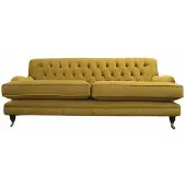 AEA Sofa 3 Sitzer Gelb Polstersofa Wohnzimmer Elegantes Design Klassische