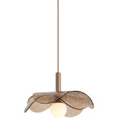 QAZQA Suspension design bronze foncé avec verre ambré - Kemner