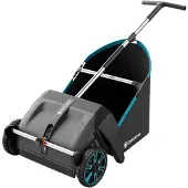 Gardena Ramasse-feuilles pour gazon et terrasse – Hauteur réglable, brosses interchangeables et déflecteur avant