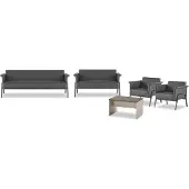 AEA Dunkelgraue Arbeitszimmer Möbel Designer 3-Sitzer Zweisitzer Sessel