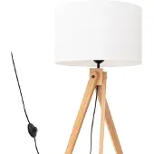 Sollux Lampadaire NATT blanc 1xE27 15W tissu/PVC/bois 140x77x77cm