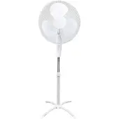 OEM Ventilateur sur pied, 3 vitesses, oscillation large, couleur blanche