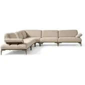 AEA Ecksofa Modern Beige Edel Luxus Design Wohnzimmer L-Form