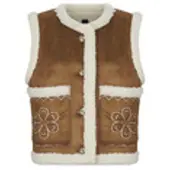ONLY Gilet ONLTAKANA EMB WAISTCOAT femmes - Marron - EU M