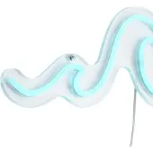 QAZQA Applique murale néon bleue avec LED - Wave