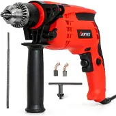 VERTEX Perceuse à percussion 710 W, pour béton, métal et bois, , puissante et robuste, 13 mm, avec butée de profondeur