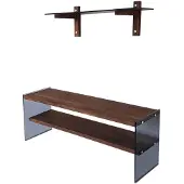 Skye Decor , TV101, élément TV, noyer, 100 % BOIS DE FER MASSIF, 120 x 35 x 45 cm