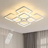Riserva Plafonnier LED , dimmable, 80W, carré, 3000K-6500K, blanc – Taille 60cm