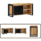 vidaXL Armoire TV 80x30x40 cm Bois massif rugueux Mango