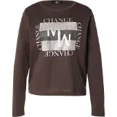 Monari T-shirt brun foncé / noir / argent