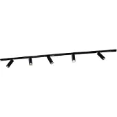 LEDVION systeme rail LED 2m monophase Noir 5 spots blanc chaud