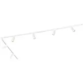 LEDVION systeme rail LED 3m monophase Blanc 6 spots blanc chaud