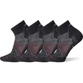 Smartwool Chaussettes de sport 'Run Zero' gris foncé / rouge / noir