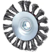 Ks Tools Brosse circulaire en fil d'acier inoxydable de forme conique 0,5 mm Ø 100 mm - 340.0050