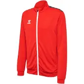 Hummel Veste de survêtement 'Authentic' gris / canneberge / noir / blanc
