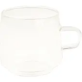 Chiato Verre à latte avec anse , 320 ml – transparent