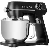 Ecg FORZA 6600 Metallo Nero | Robot de cuisine | Moteur 1800 W | Grand bol de travail 6,5 litres en acier inoxydable SUS 304 |
