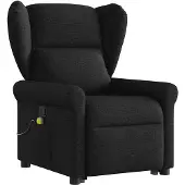 vidaXL Fauteuil de massage avec releveur Noir Tissu