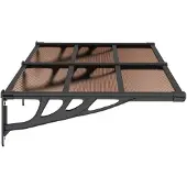 vidaXL Auvent de porte noir 152,5x90 cm Polycarbonate