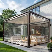 Sonstiges Bâche transparente, étanche, avec œillets, dimensions 2x2 mètres