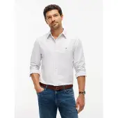 Tommy Hilfiger Mw0mw36238 Regular Fit Long Sleeve Shirt Blanc M Homme