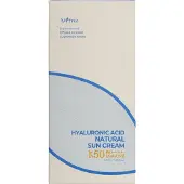 Isntree Crème Solaire Naturelle Acide Hyaluronique SPF 50, Protection Minérale, Effet Éclaircissant Doux