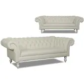 AEA Chesterfield Sofa Couch Stoff Sofagarnitur Textil 3 Sitzer Eu