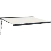 vidaXL Auvent rétractable Crème 4,5x3 m Tissu et aluminium