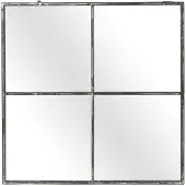 Pomax Miroir industriel carré 4 sections