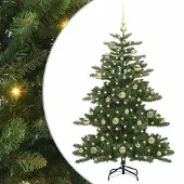 vidaXL Arbre de Noël artificiel pliable Vert 150 cm PVC et acier