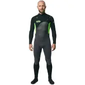 West Lotus 3/2 Mm Long Sleeve Chest Zip Neoprene Suit Noir S Homme