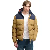 Superdry Everest Col Block Puffer Jacket Vert,Marron 3XL Homme