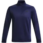 Under Armour Homme ArmourFleece 1/4 Zip, (410) Bleu Nuit / Noir, Grand