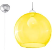 Sollux Lampe pendante BALL jaune 1xE27 15W acier/verre 120x30x30cm