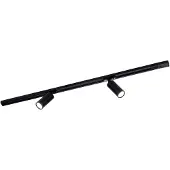 LEDVION systeme rail LED 1m monophase Noir 2 spots sans ampoule GU10
