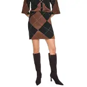 DKNY Jupe Courte Fuzzy Argyle