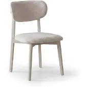 Xl Moebel Gmbh Premium Polsterstuhl Beige Modern Bouclé Esszimmerstuhl Holz-Optik