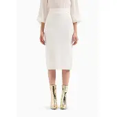 Armani Exchange pour femme. 8NYN9AYMH6Z1130 Jupe midi blanche (M), Casuel, Viscose