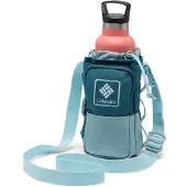 Columbia Sac banane Columbia unisexe, modèle Trail Traveler, pour gourde, couleur bleu clair/bleu marine/bleu turquoise, taille unique