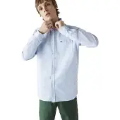 Lacoste Cotton Oxford Long Sleeve Shirt Bleu 44 Homme